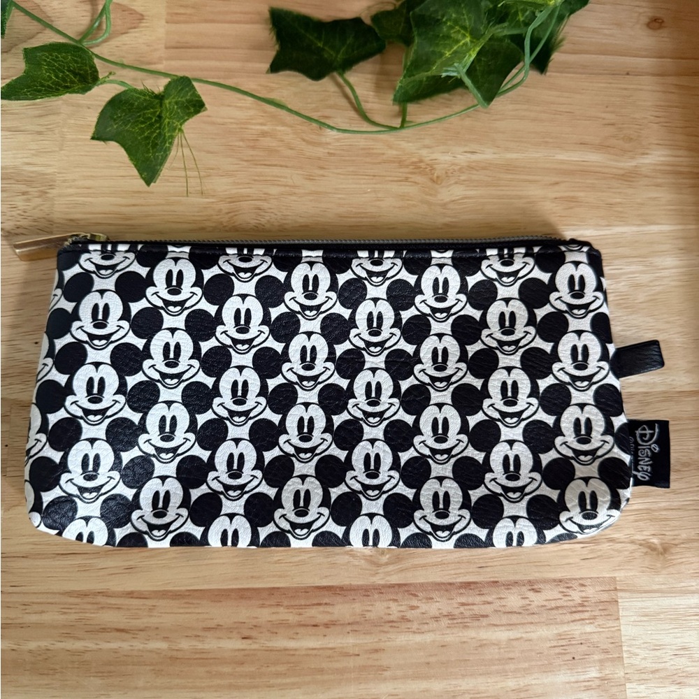 Disney Mickey Mouse Black White Zipper Pouch Cosmetic Bag